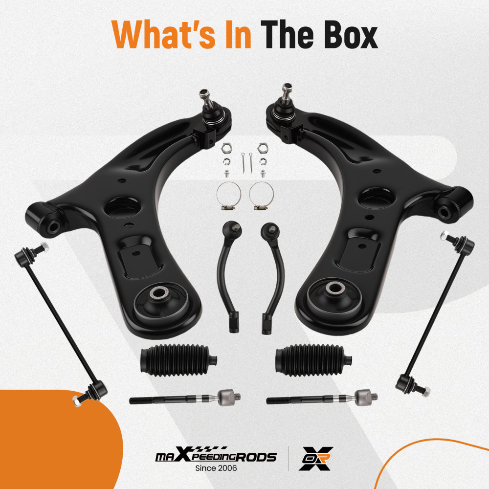 maXpeedingrods 10Pcs Front Suspension Kit Compatible for Hyundai Elantra 2011-2016 Compatible for Hyundai Veloster 2012-2017, Front Lower Control Arms with Ball Joints