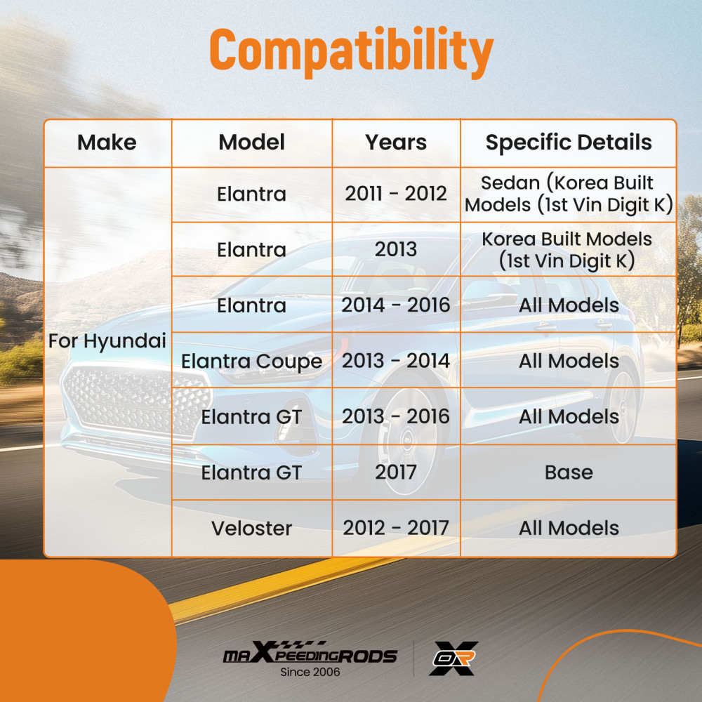 maXpeedingrods 10Pcs Front Suspension Kit Compatible for Hyundai Elantra 2011-2016 Compatible for Hyundai Veloster 2012-2017, Front Lower Control Arms with Ball Joints