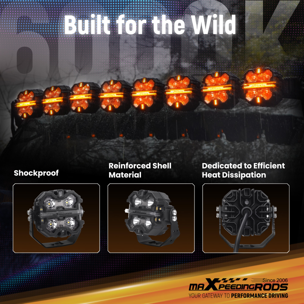 Maxpeedingrods Driving Auxiliary Light Universal 3.5inch 160W Light Pods for Offroad Driving