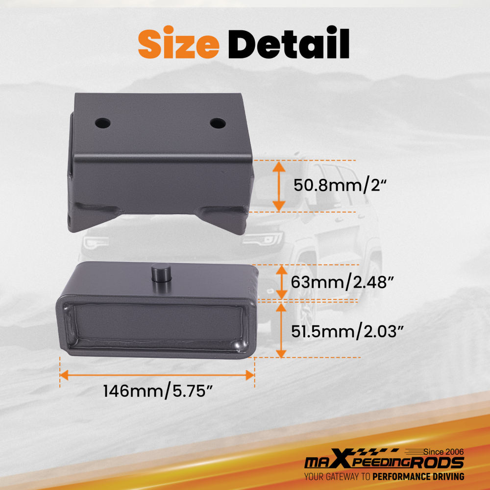 2 Inch Rear Lift compatible for Mercedes-Benz Sprinter 2500 2007-2018 Spacer Kit