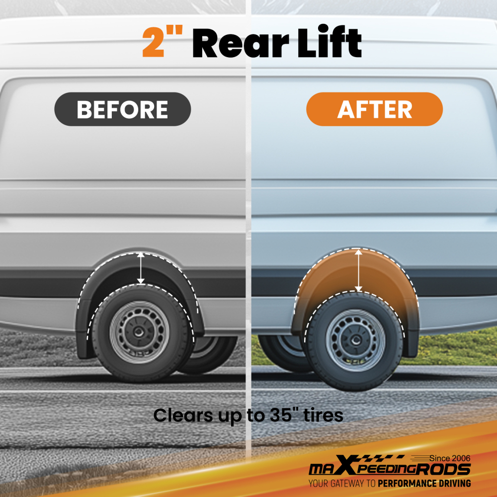 2 Inch Rear Lift compatible for Mercedes-Benz Sprinter 2500 2007-2018 Spacer Kit