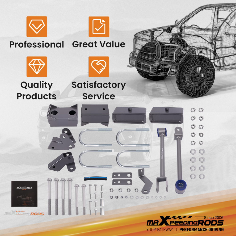 2 Inch Rear Lift compatible for Mercedes-Benz Sprinter 2500 2007-2018 Spacer Kit