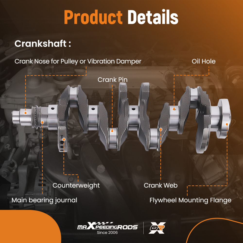 G4NA 2.0L Engine Rebuild Kit - CrankshaftCon RodsTiming Compatible For Hyundai Kia