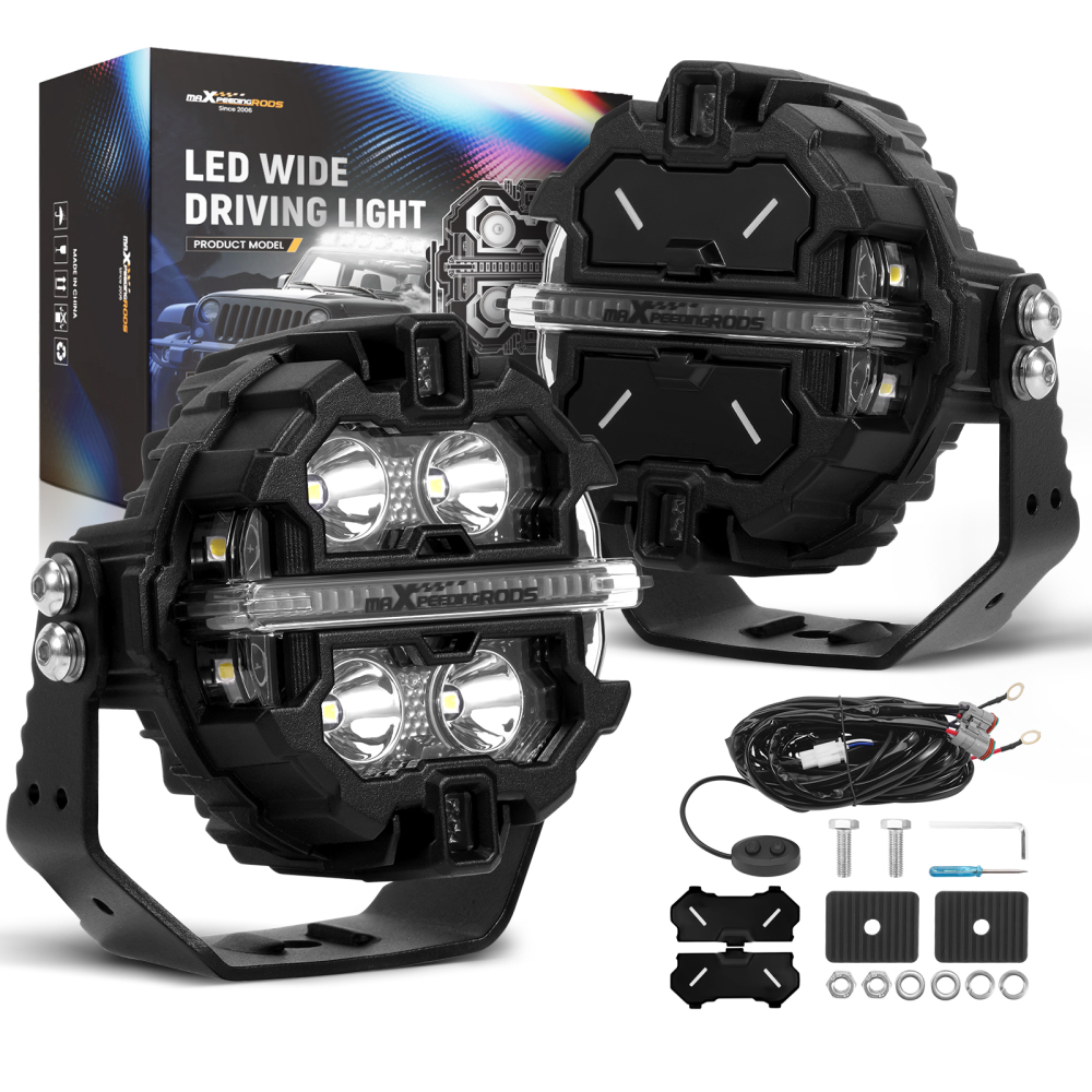 Maxpeedingrods Driving Auxiliary Light Universal 3.5inch 160W Light Pods Offroad Driving