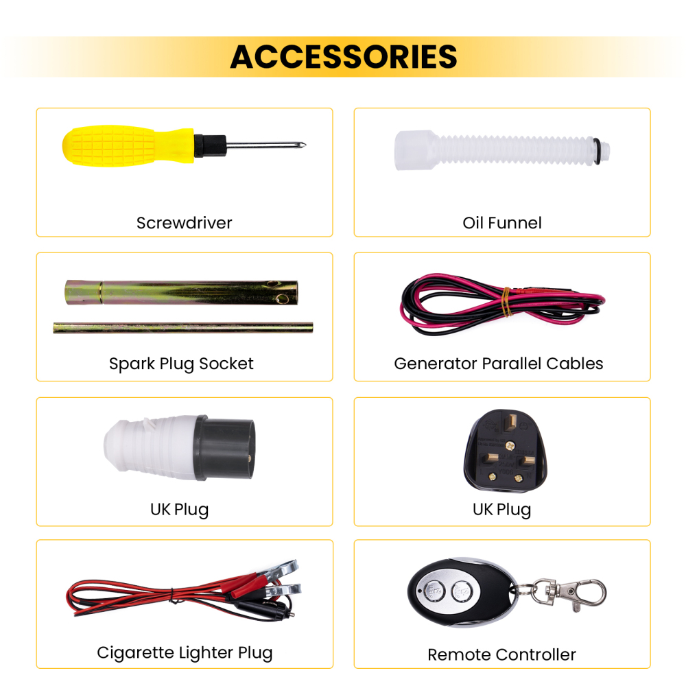 maXpeedingrods 5500W Portable Inverter Generator Petrol Silent Pure Sine Wave Generator for Camping, RV Travel,Home,or Jobsites