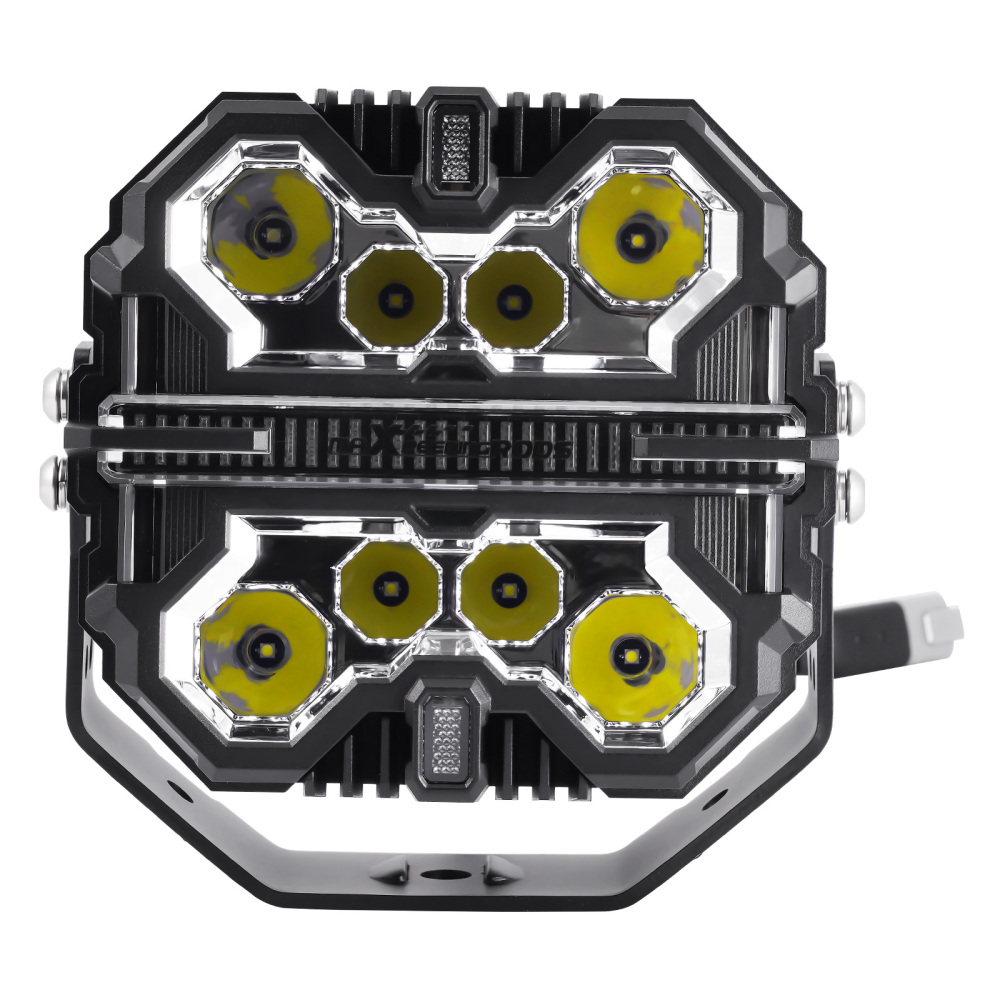 maXpeedingrods 7inch Matte black DRL Square Universal Driving auxiliary light