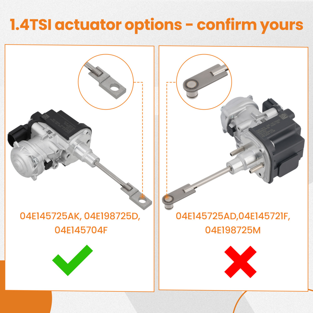 Turbo WastegateActuator compatible for Audi Seat Skoda VW 1.4 Tsi49180-01240 04E145704F