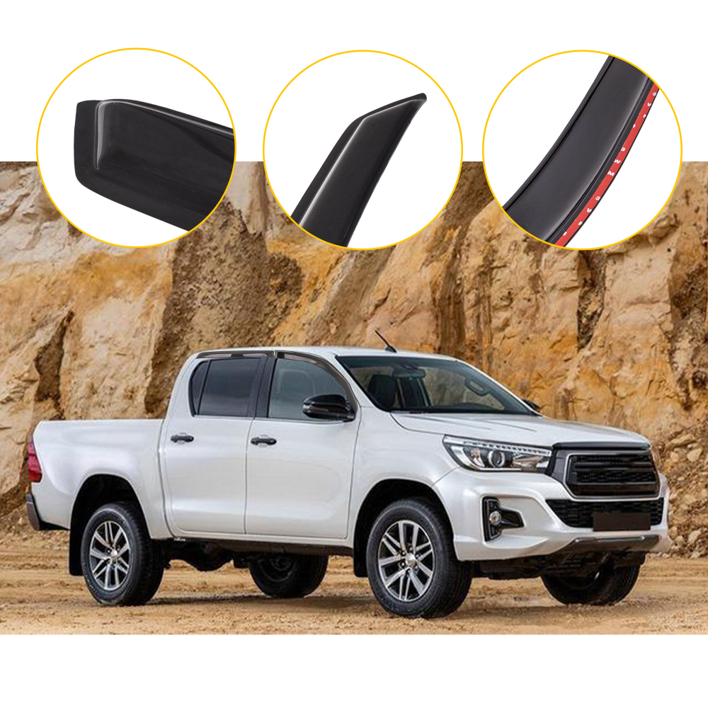 2005-2015 compatible for Toyota Hilux Weathershields Window Visor Weather Shield 4pcs