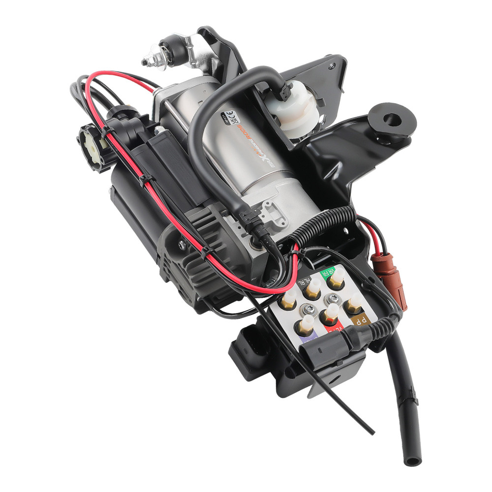 Compressore con staffa + blocco valvole compatibile per AUDI A6 C6 S6 4F Allroad Avant