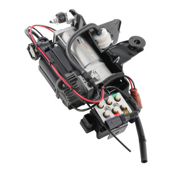 Compressore con staffa + blocco valvole compatibile per AUDI A6 C6 S6 4F Allroad Avant