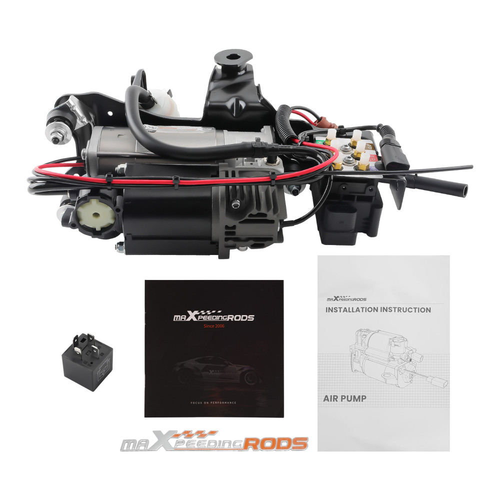 Compressore con staffa + blocco valvole compatibile per AUDI A6 C6 S6 4F Allroad Avant