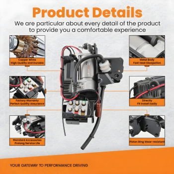 Compressore con staffa + blocco valvole compatibile per AUDI A6 C6 S6 4F Allroad Avant