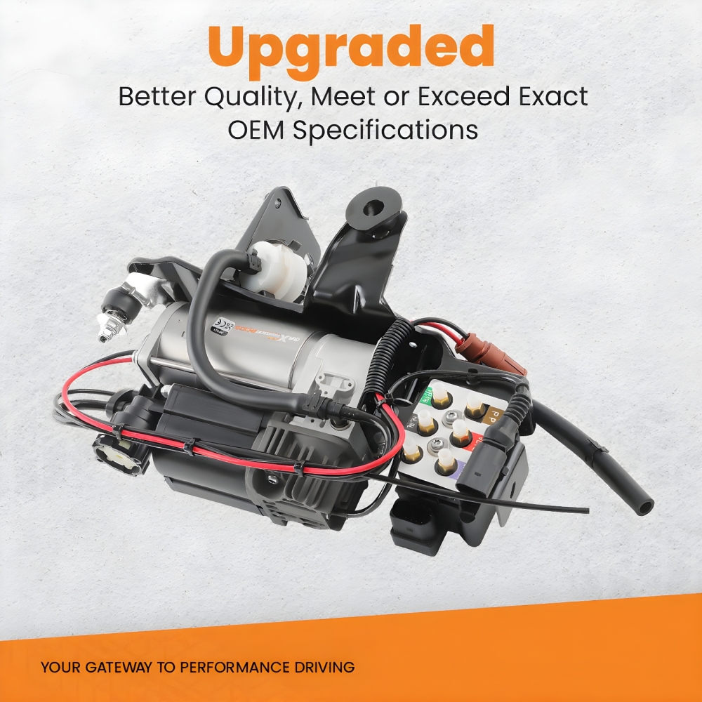 Compressore con staffa + blocco valvole compatibile per AUDI A6 C6 S6 4F Allroad Avant