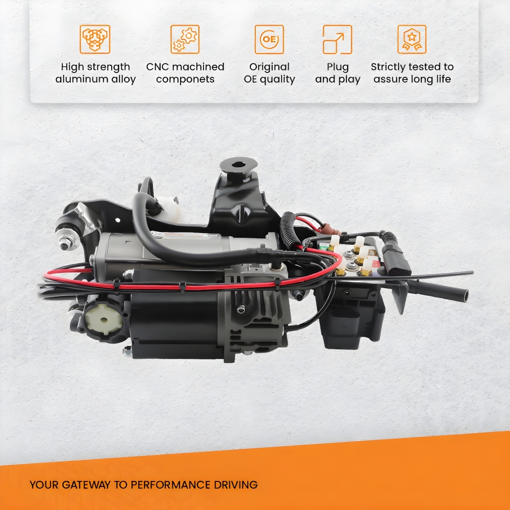 Compressore con staffa + blocco valvole compatibile per AUDI A6 C6 S6 4F Allroad Avant