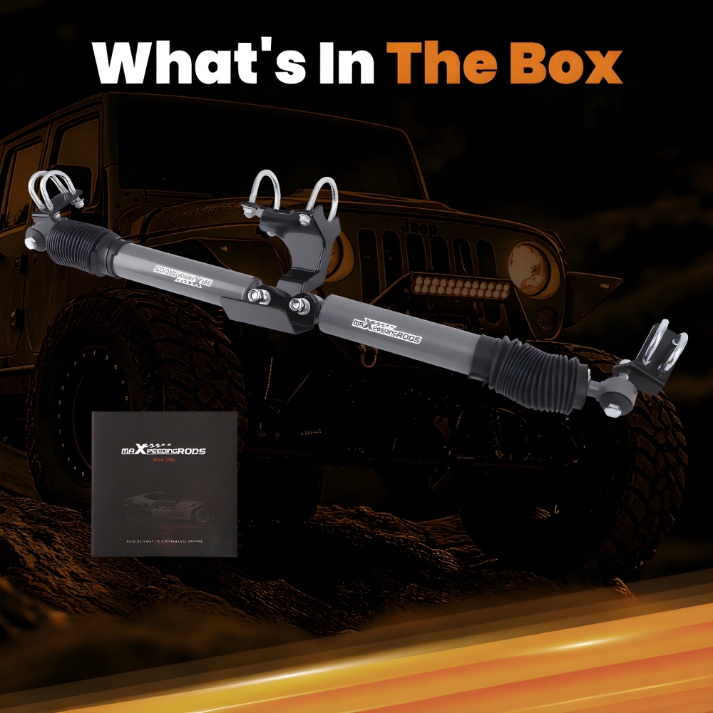 Dual Steering Stabilizer Shock Absorber compatible for Jeep Wrangler Unlimited JK 2007-2017