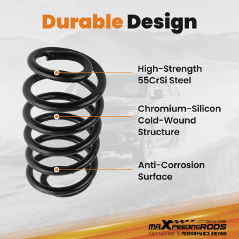 Heavy Duty Lowering Springs compatible for Chevy Suburban Tahoe 2000-2006 4 Rear Drop