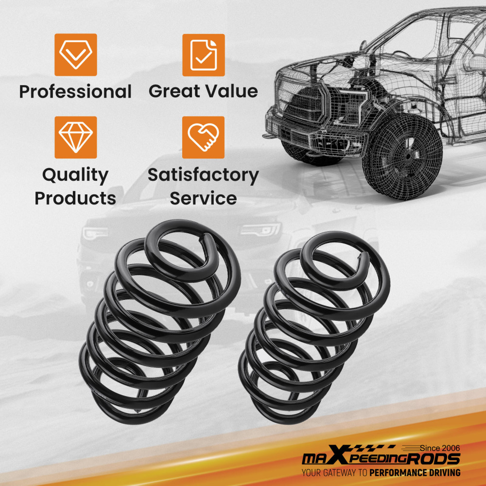 Heavy Duty Lowering Springs compatible for Chevy Suburban Tahoe 2000-2006 4 Rear Drop
