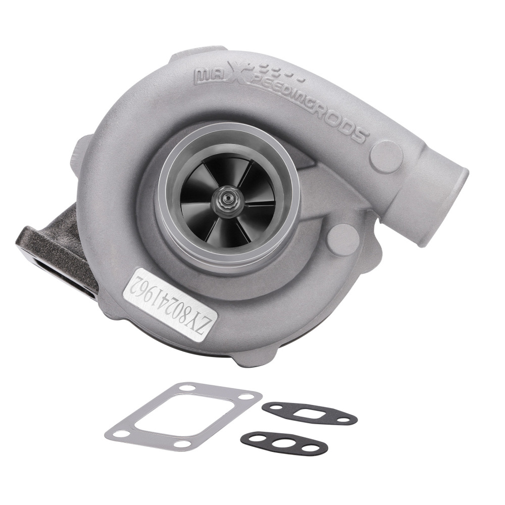 Turbocompresseur Turbo universel T3 T4 T04E .57 A / R Turbine refroidie à lhuile 5 boulons bride pour 1.5-2.5L 400HP
