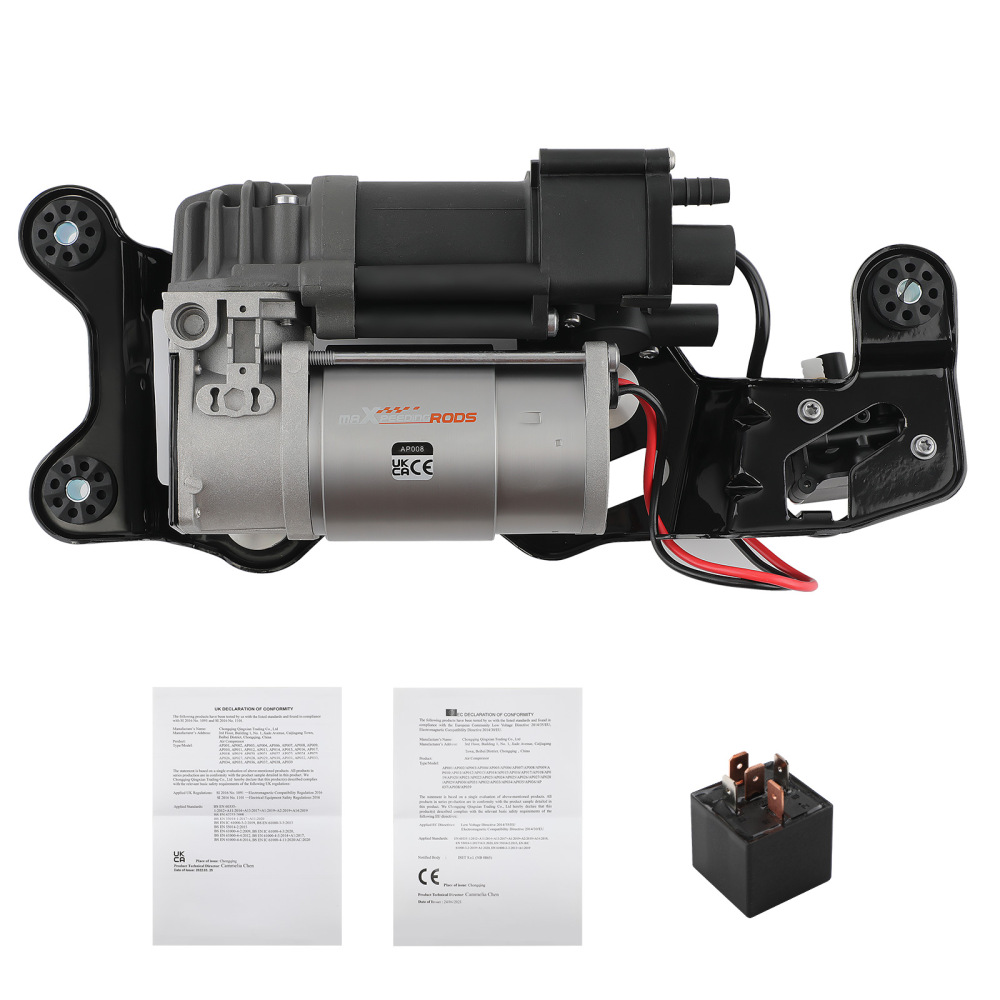 maXpeedingrods Air Suspension Compressor W/Bracket Valve Block for BMW X5 F15 X6 F16 2013-2019