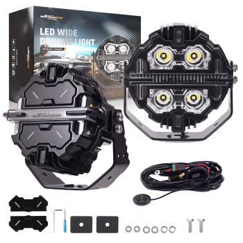 5 178W LED Driving Light Spot Beam For 4X4 Truck compatible for White DRL Side Shooter IP68