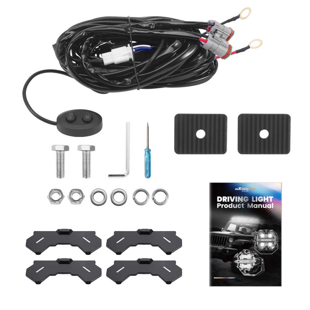 5inch 212W LED Driving Light Pods Spot Beam RGB DRL For ATV UTV 4X4 compatible for White 6000K