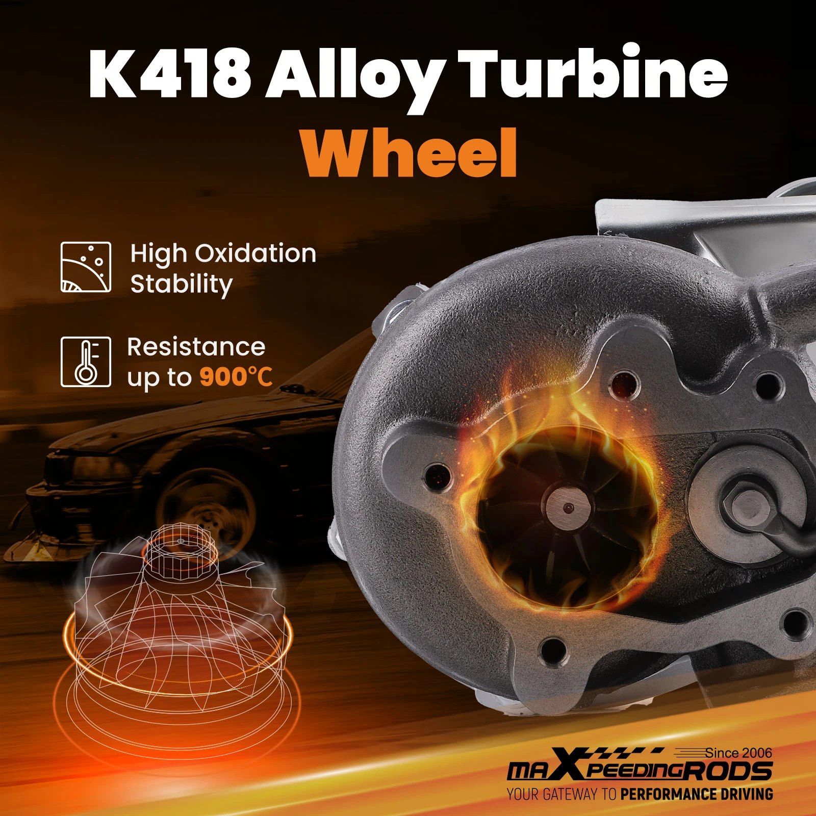 Universal Turbocharger for all 1.5L-2.0L engine for all 4 cylinder Water +  Oil cooling