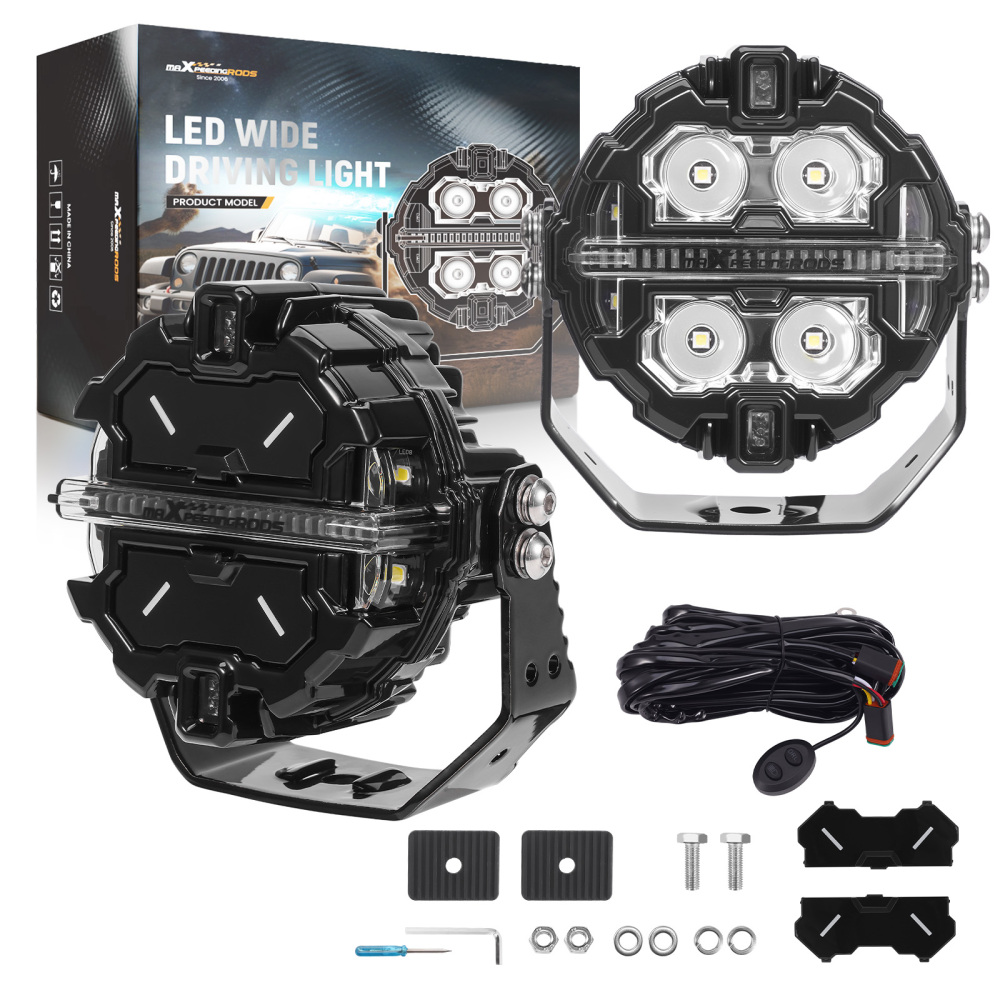 LED Driving Light Pods For 4WD Truck 3.5inch 19200LM Spot Beam DRL compatible for White Amber