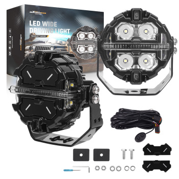 LED Driving Light Pods For 4WD Truck 3.5inch 19200LM Spot Beam DRL compatible for White Amber