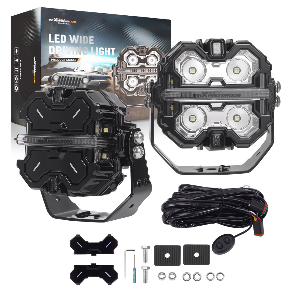 3.5 160W LED Pod Light Spot Beam DRL For Truck compatible for White Amber Side Shooter IP68