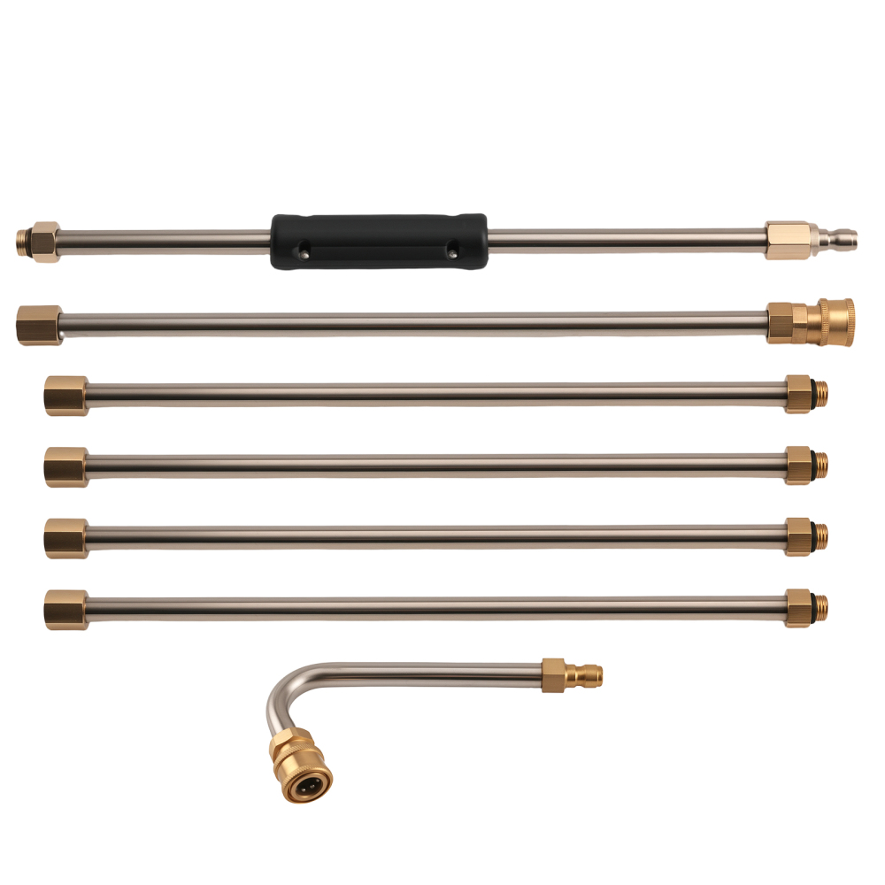 15 Inch 4000 PSI Pressure Washer Extension Wand Quick Connect Brass 6pcs