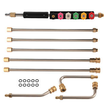 4000PSI Brass Pressure Washer Kit 97inch 6 Wands 6 Nozzles 3 Curved Rods