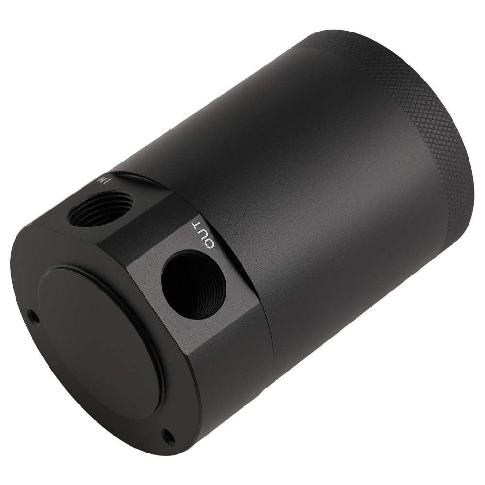 Universal Racing Baffled 2-port Oil Catch Can Air-oil Separator w Drain Breather