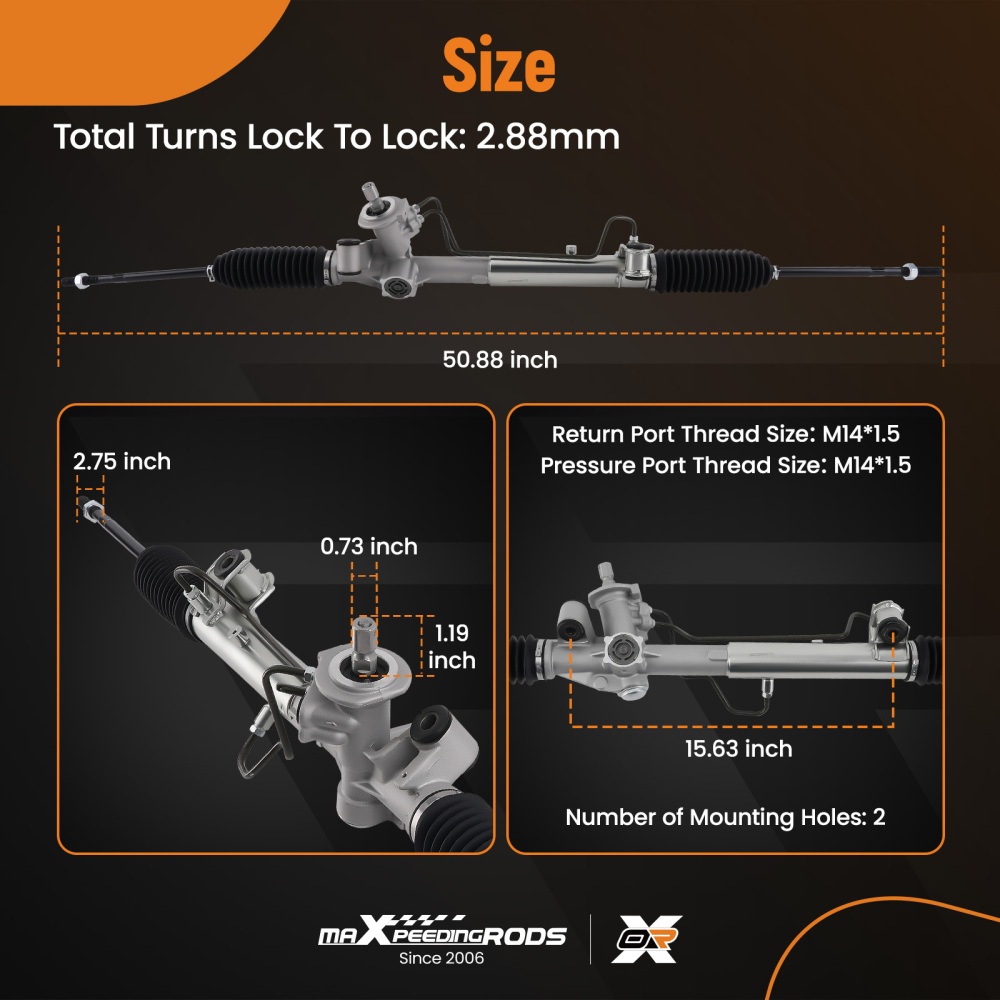 Complete Power Steering RackPinion compatible for Ford Focus 2.0L 2008 SES S 22-2004