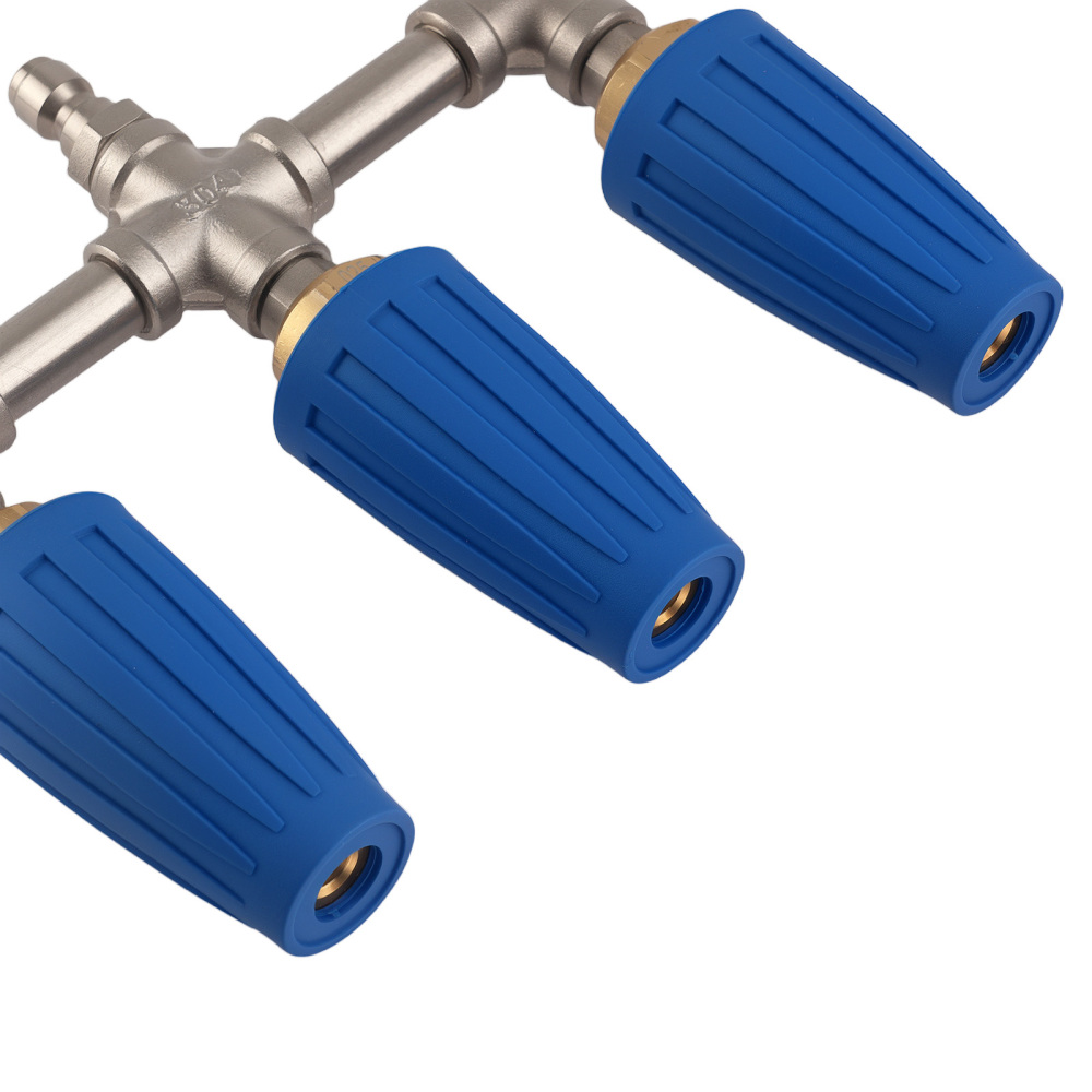 3-in-1 Turbo Pressure Washer Nozzle 4000PSI Quick Connect Rotating Spray Head