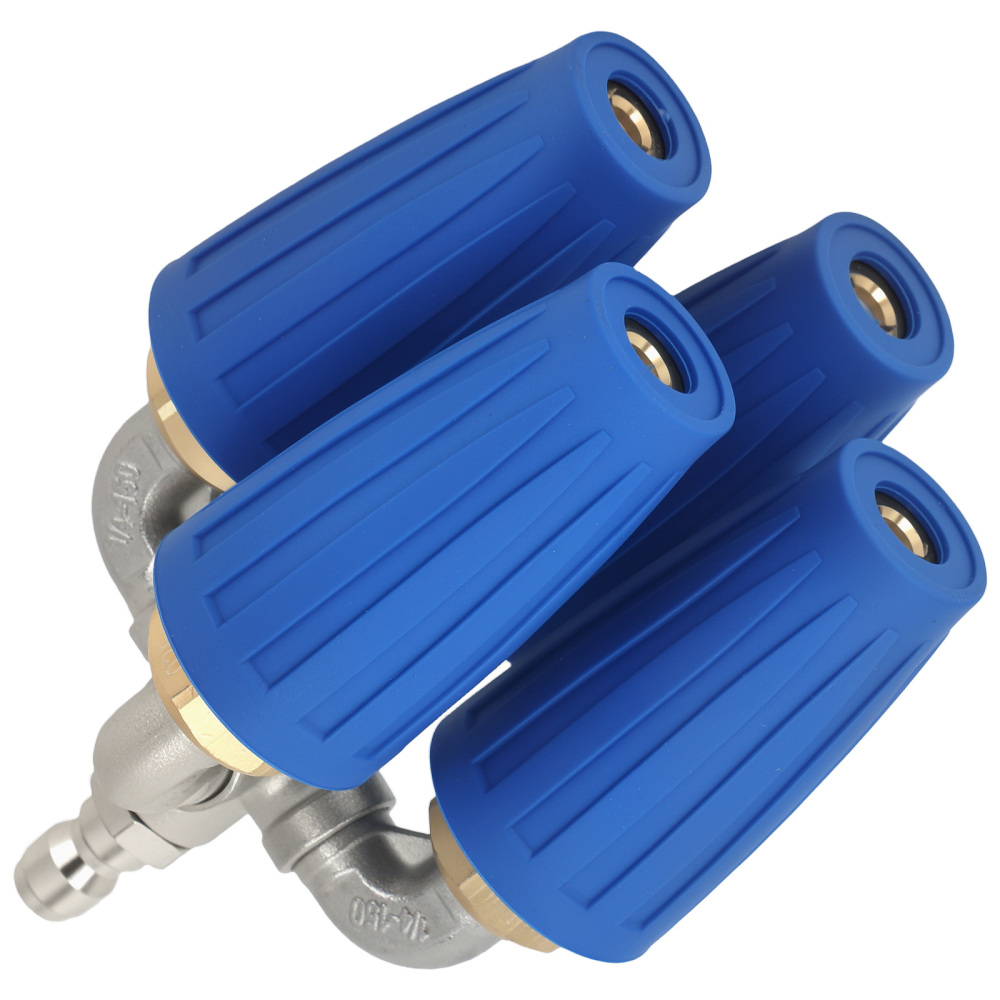 4-Nozzle Turbo Pressure Washer Nozzle 4000PSI 1/4 Quick Connect Stainless Steel