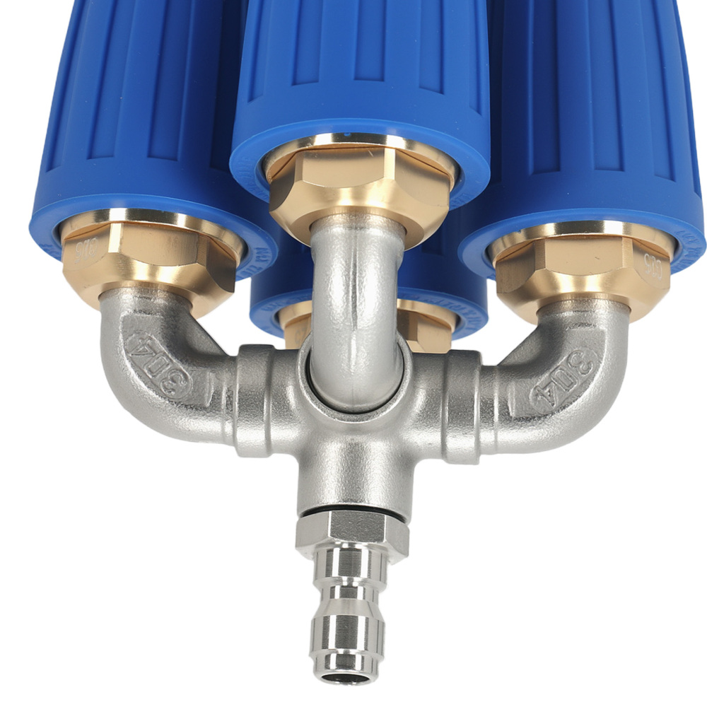 4-Nozzle Turbo Pressure Washer Nozzle 4000PSI 1/4 Quick Connect Stainless Steel