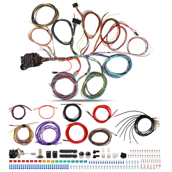 Wire Harness Universal 22 Circuit Wiring For 1960-1986 compatible for Chevy GMC Pickup Truck