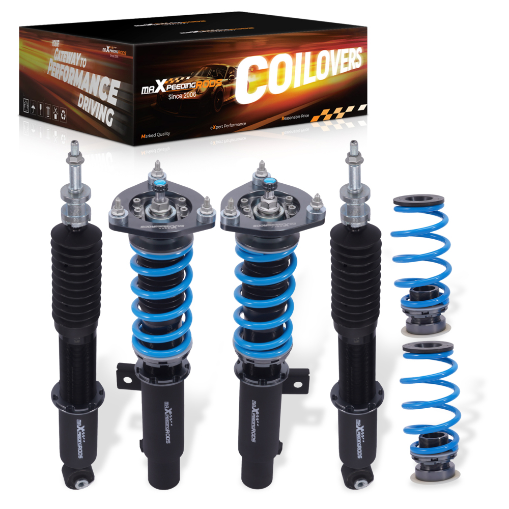 24 Level Adjustable Coilovers Lowering Suspension compatible for VW Jetta MK5 MK6 2005-2019