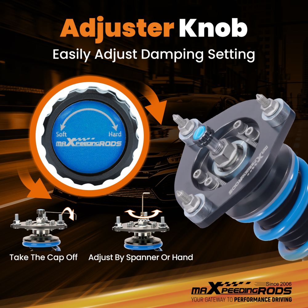 24 Level Adjustable Coilovers Lowering Suspension compatible for VW Jetta MK5 MK6 2005-2019