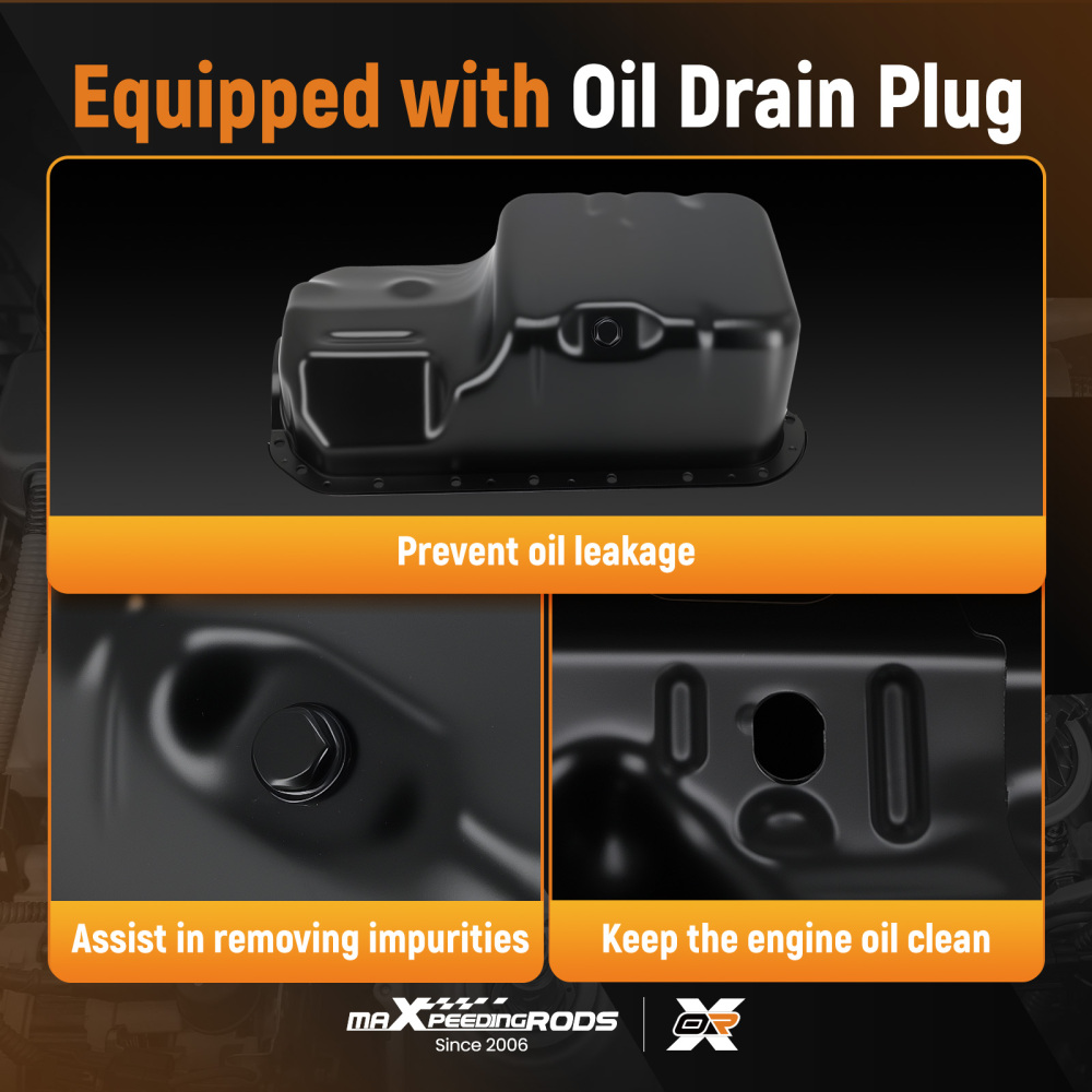 Steel ENGINE OIL SUMP PAN compatible for Honda Civic l4 1.5L 1.6L 1988-1995 11200-P08-020