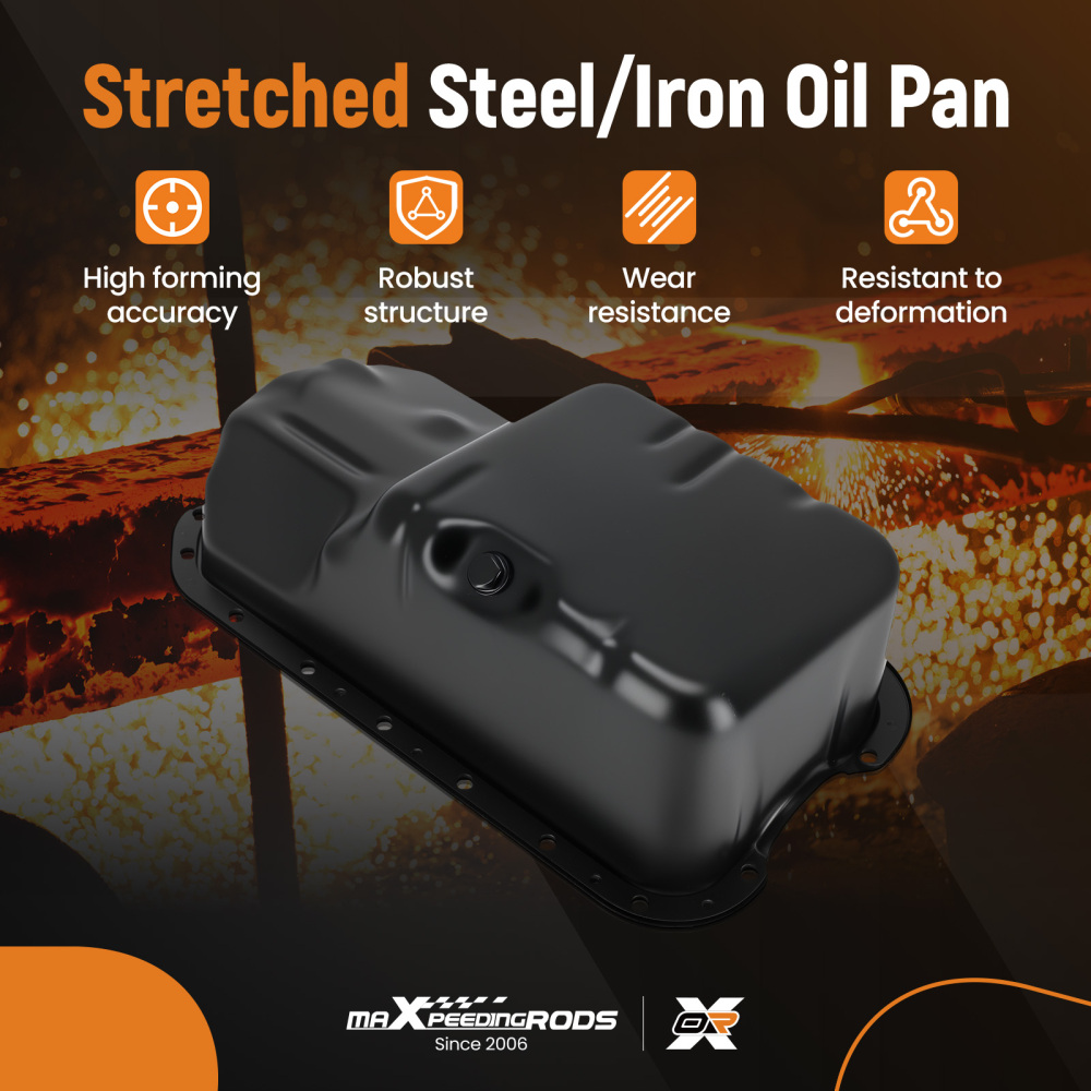 Steel ENGINE OIL SUMP PAN compatible for Honda Civic l4 1.5L 1.6L 1988-1995 11200-P08-020