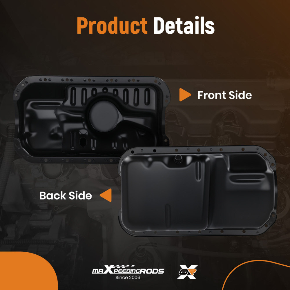 Steel ENGINE OIL SUMP PAN compatible for Honda Civic l4 1.5L 1.6L 1988-1995 11200-P08-020