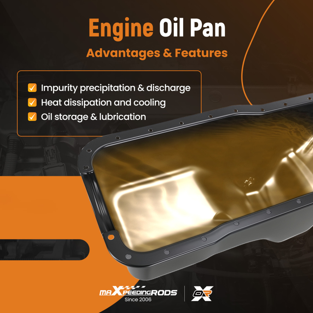 Engine Oil Pan Assembly compatible for Ford F-150 Bronco 5.0L V8 1980-1996 F1TZ6675A