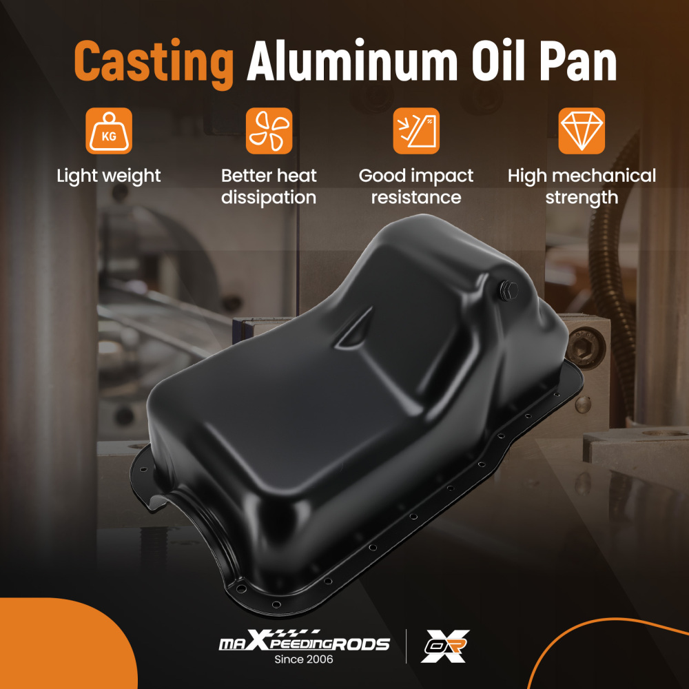 Engine Oil Pan Assembly compatible for Ford F-150 Bronco 5.0L V8 1980-1996 F1TZ6675A