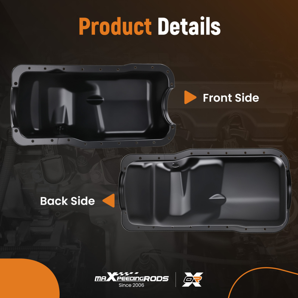 Engine Oil Pan Assembly compatible for Ford F-150 Bronco 5.0L V8 1980-1996 F1TZ6675A