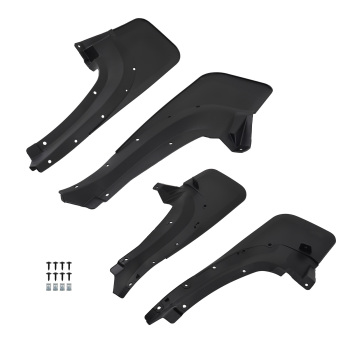 4X Mud Guards compatible for Toyota 4Runner Limited SR5 05-09 76622-35100 Black Plastic