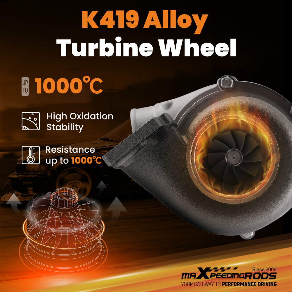 Billet Turbo GT3037 GT3076R GT30 500+HP T3 Flange .82 A/R V-Band Turbochager