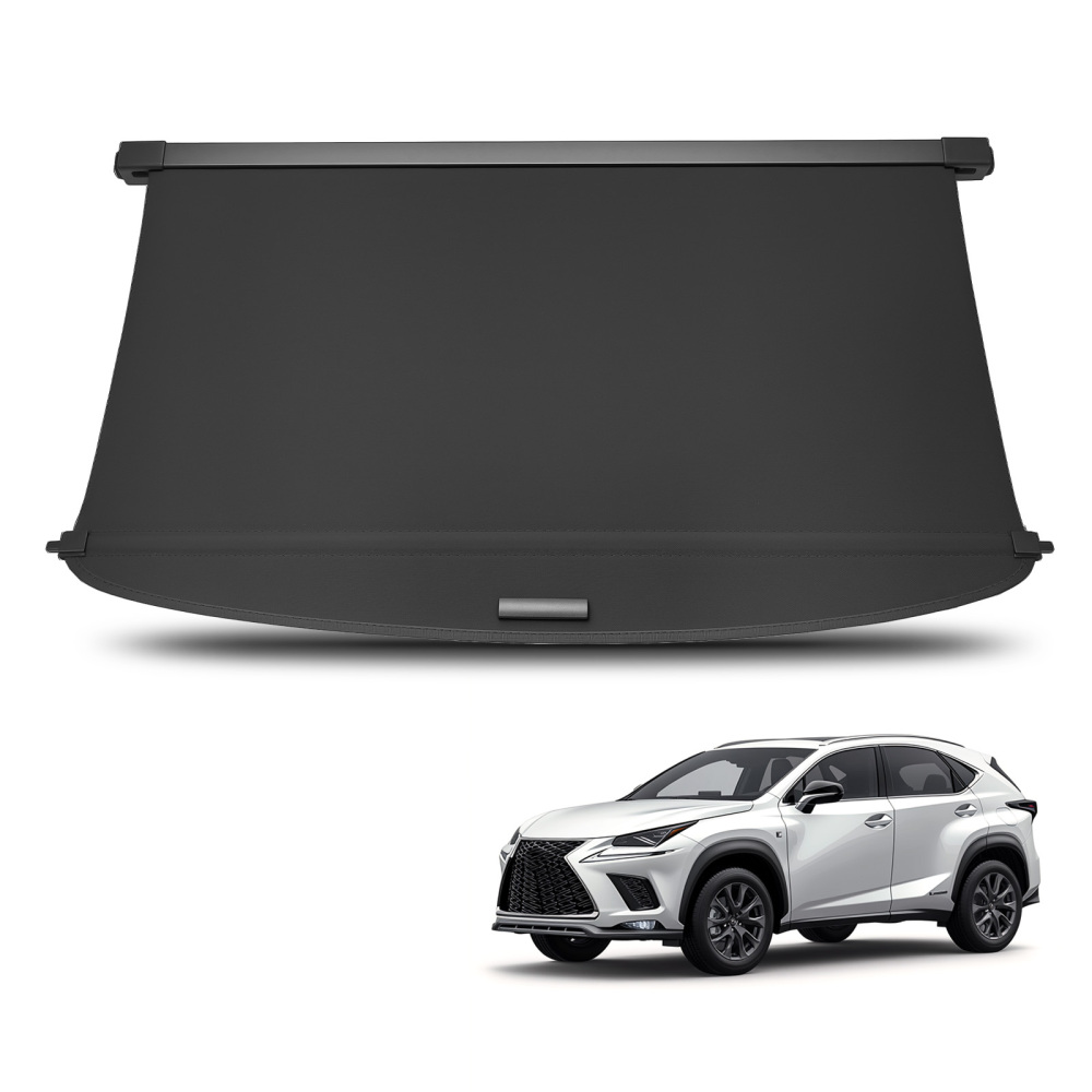 Black Cargo Cover compatible for Lexus NX200t NX300h 2015-2021 Rear Cargo Cover Shade