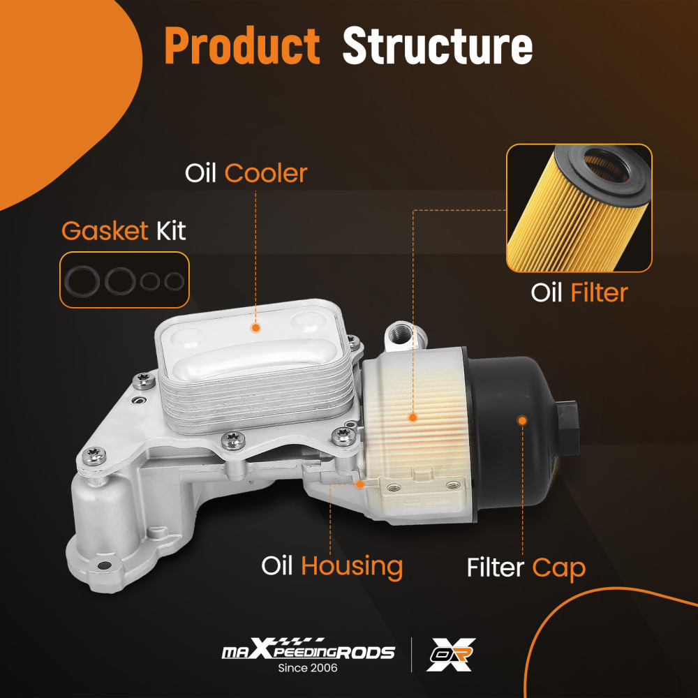 Engine Oil Filter Cooler compatible for Mini Cooper S Paceman R61 1.6L 2013-16 11427583112