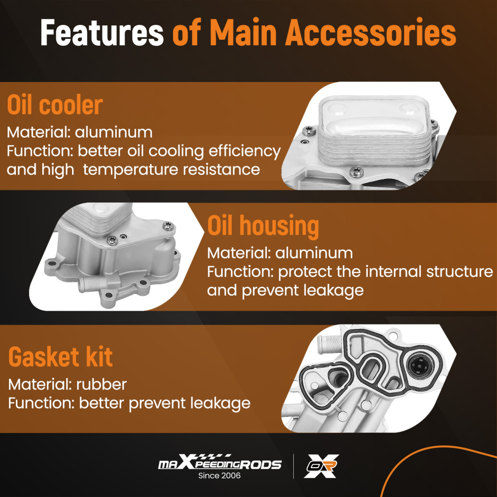 Engine Oil Filter Cooler compatible for Mini Cooper S Paceman R61 1.6L 2013-16 11427583112